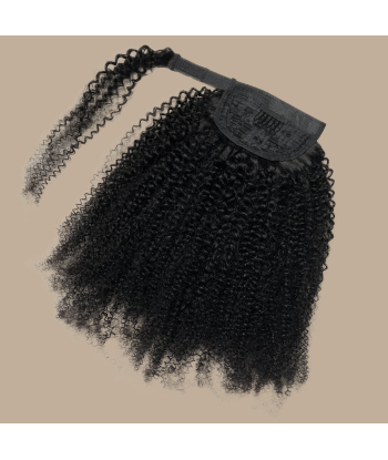 Coda di cavallo marrone scuro nastro magico Remy capelli afro ricci store