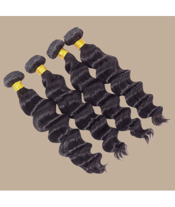 Tissage Cheveux Vierge Capelli Umani Sciolti Profondi 7A Brun Foncé 1B 100 Gr Véritable concentré