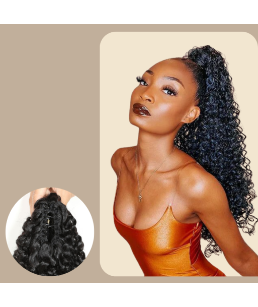 Queue de cheval Ponytail  Noir à Pince Naturel Remy Hair Kinky Curly sélection de produits