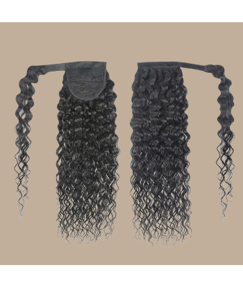 Queue de cheval Ponytail  Noir Ruban Magique Remy Hair Water Wave outlet