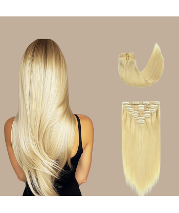 Blond platinum blond klipputvidelsessett Comparez et commandez 