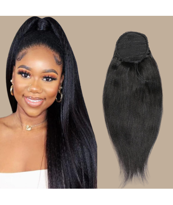 Queue de cheval Ponytail  Noir A Cordon Remy Hair Yaki Straight vous aussi creer 