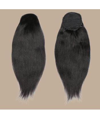 Queue de cheval Ponytail  Noir A Cordon Remy Hair Yaki Straight vous aussi creer 