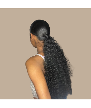 Queue de cheval Ponytail  Noir A Cordon Remy Hair  Afro Curly l'achat 