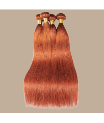 Tissage Cheveux Vierge Human Hair Straight 7A Ginger 350 100 Gr d'Europe débarque