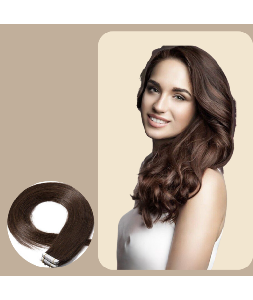 Extensions Adhésives / tapes raides Marron Chocolat offre 