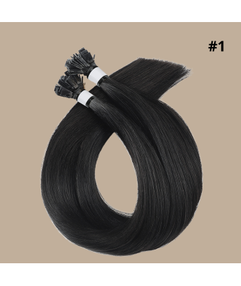 100 Keratin Extensions Rett Premium med Flat Tupp 1 pas cheres