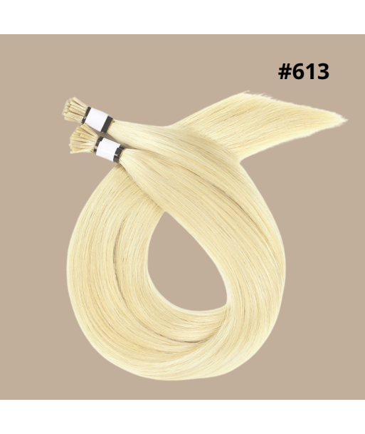 50 Premium Keratin Extensions Rett med I-spiss 613 pas cher