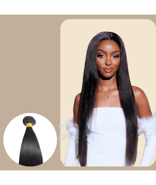 Vävning Virgin Human Hair Straight 7A Dark Brown 1B 100 Gr de France