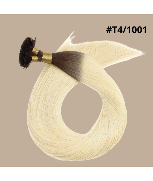 100 Keratin Extensions Rakt Premium med Platt Topp T4/1001 france