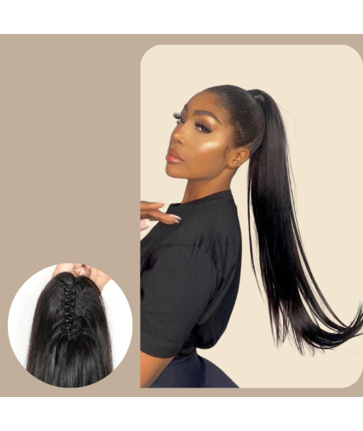 Kucyk Ponytail Czarny z Klipsem Naturalny Remy Hair Prosty Les magasins à Paris