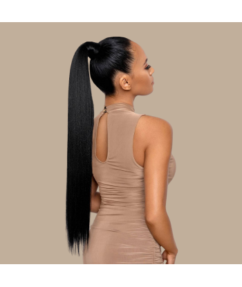 Koński ogon Ponytail Czarny Magiczna Wstążka Remy Hair Proste en ligne