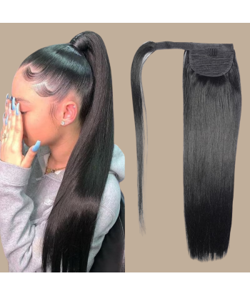 Koński ogon Ponytail Czarny Magiczna Wstążka Remy Hair Proste en ligne