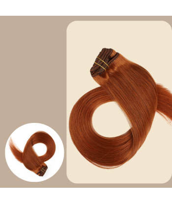 Przedłużenie do Clips Premium Russian Hair Copper de pas cher