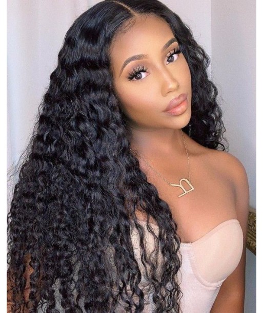 Perruque bouclée brésilienne Deep wave 100%human hair couleur naturelle en qualité rémy rembourrage situé sous