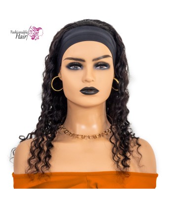 Perruque bandeau deep wave 100%human hair couleur naturelle qualité rémy paiement sécurisé