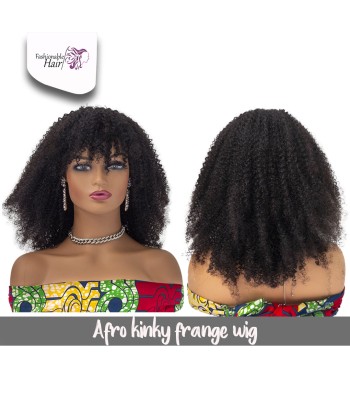 Perruque Afro kinky avec frange 100%human hair couleur naturelle qualité rémy 2 - 3 jours ouvrés.