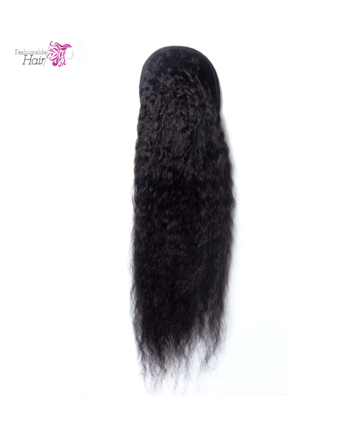 Ponytail kinky straight couleur naturelle 100%human hair qualité rémy prix pour 