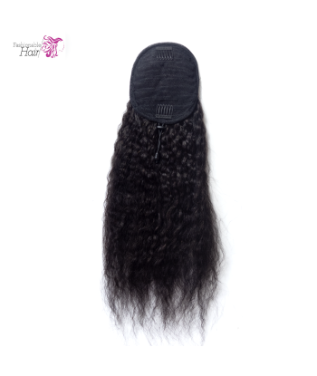 Ponytail kinky straight couleur naturelle 100%human hair qualité rémy prix pour 