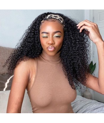 Perruque bandeau Kinky curly 100%human hair de couleur naturelle en qualité rémy shop