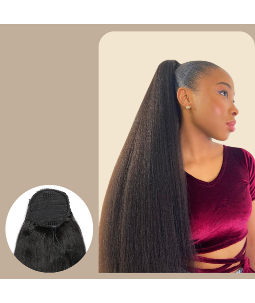 Rabo-de-cavalo castanho-escuro A Cordon Remy Hair Yaki Straight store