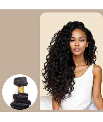 Tissage Vierge Cabelo Humano Ondulação Profunda 7A Brun Foncé 1B 100 Gr suggérées chez